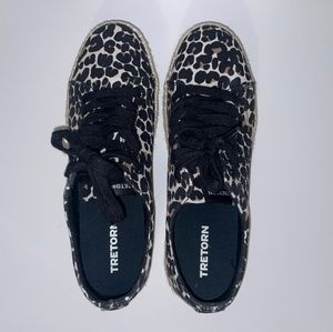 Tretorn leopard platform sneakers